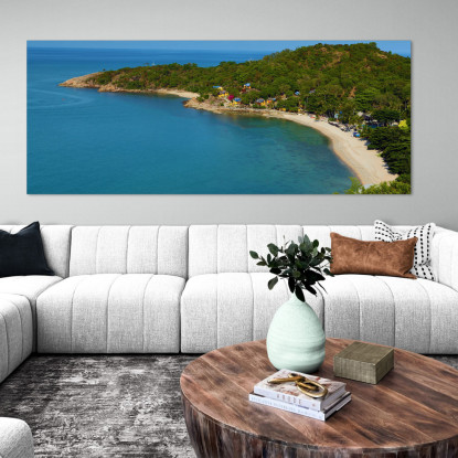 Quadro Paesaggio Mare Spiaggia Di Thongson Bay Con Ville E Mare Trasparente seal25 quadro stampato su tela