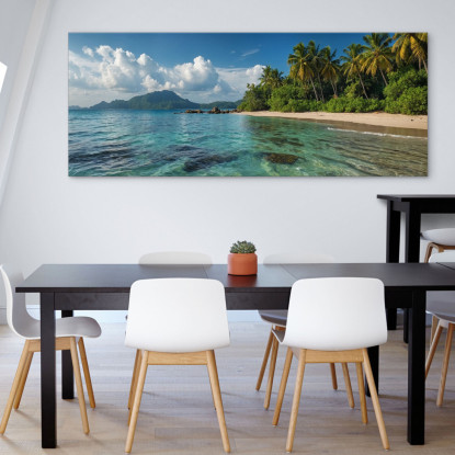 Quadro Paesaggio Mare Spiaggia Tropicale Con Sabbia Chiara E Acque Trasparenti seal36 quadro stampato su tela