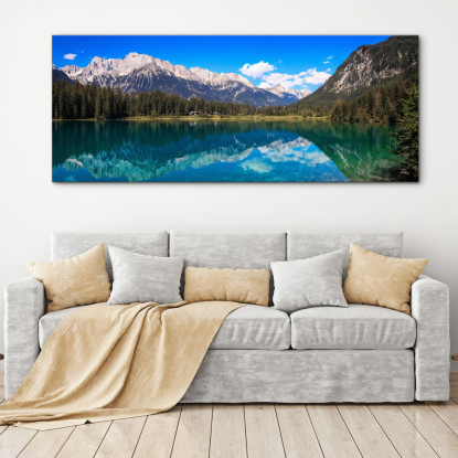 Mountains Painting Snow-Capped Mountains Piercing The Mists With Jagged Peaks And Rocky Structures canvas print