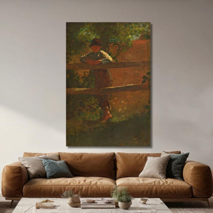 Ein Junge Vom Land Winslow Homer drucken auf leinwand