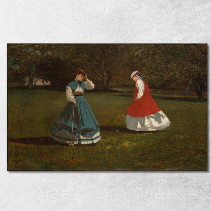 Un Juego De Croquet Winslow Homer cuadro en lienzo