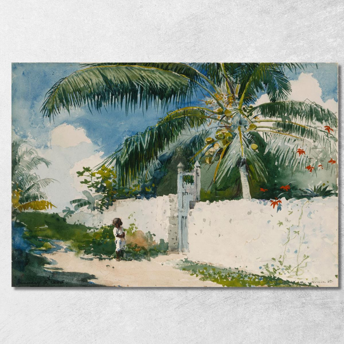 Un Jardin À Nassau Winslow Homer tableau impression sur toile