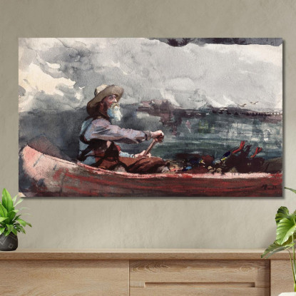 Guida Agli Adirondacks Winslow Homer quadro stampato su tela