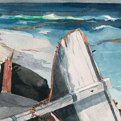 Après L'Ouragan Bahamas Winslow Homer tableau impression sur toile