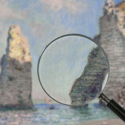 L'Ago Di Roccia E La Porte D'Aval 1885 Claude Monet mnt92 quadro stampato su tela
