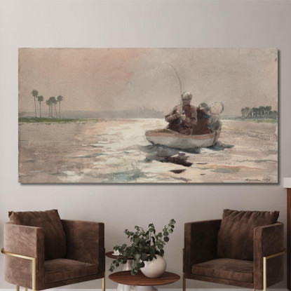 Bassangeln In Florida Winslow Homer drucken auf leinwand