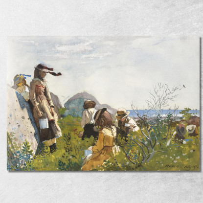 Cueilleurs De Baies Winslow Homer tableau impression sur toile