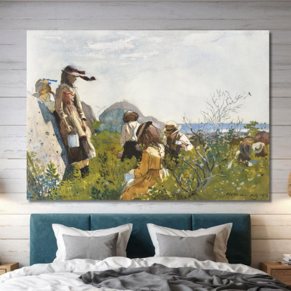 Cueilleurs De Baies Winslow Homer tableau impression sur toile