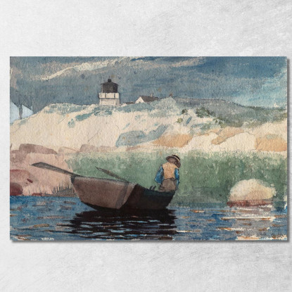 Ragazzo In Barca Gloucester Winslow Homer quadro stampato su tela