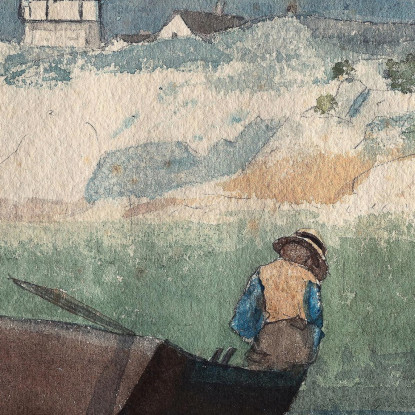 Ragazzo In Barca Gloucester Winslow Homer quadro stampato su tela