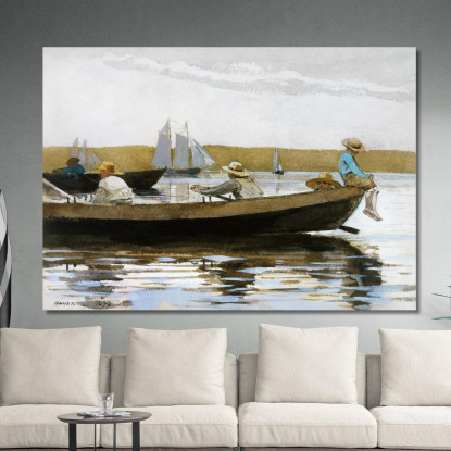 Jungs In Einem Dory Winslow Homer drucken auf leinwand