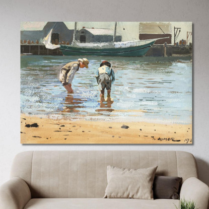 Boys Wading Winslow Homer canvas print