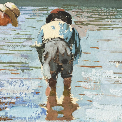 Garçons Pataugeant Winslow Homer tableau impression sur toile