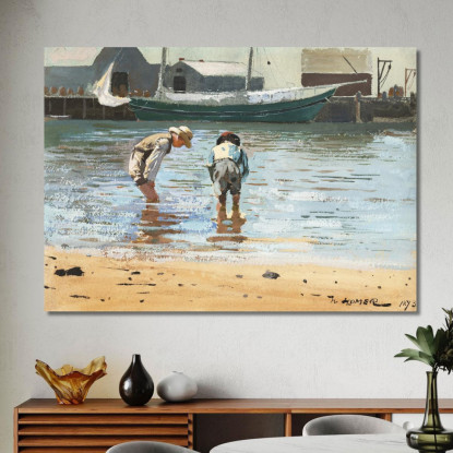 Boys Wading Winslow Homer canvas print