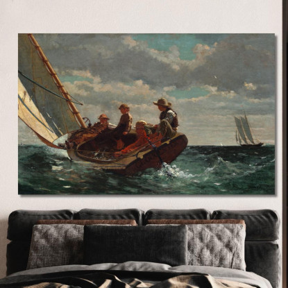 Faire Souffler Un Vent Favorable Winslow Homer tableau impression sur toile