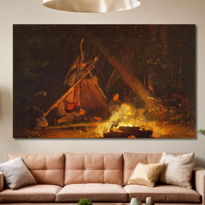 Camp Fire Winslow Homer canvas print