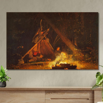 Feu De Camp Winslow Homer tableau impression sur toile