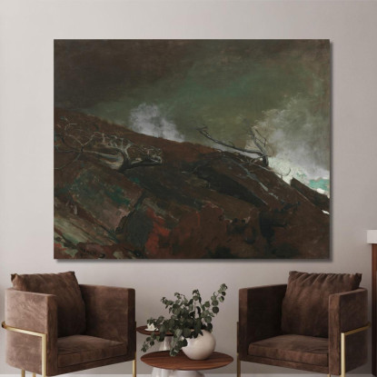 Costa Del Maine Winslow Homer quadro stampato su tela