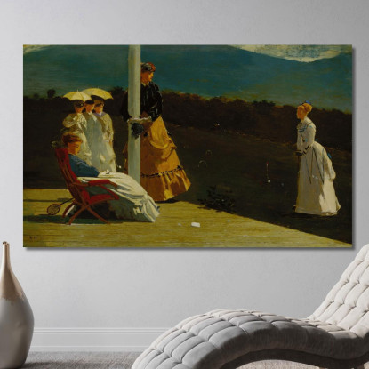 Krocketspiel Winslow Homer drucken auf leinwand