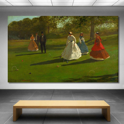 Joueurs De Croquet Winslow Homer tableau impression sur toile