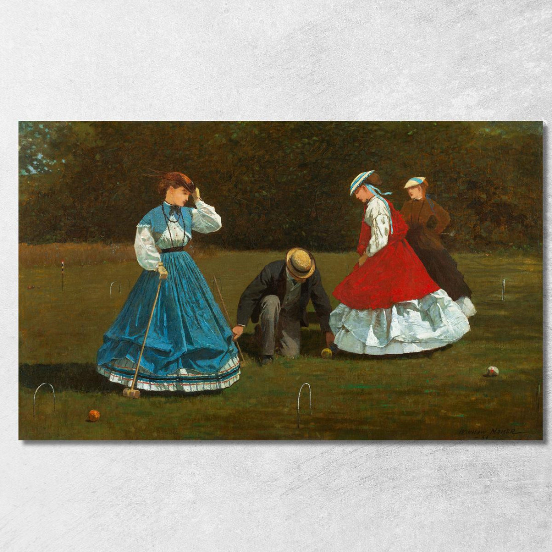 Scena Del Croquet Winslow Homer quadro stampato su tela Scena Del Croquet Winslow Homer quadro stampato su tela