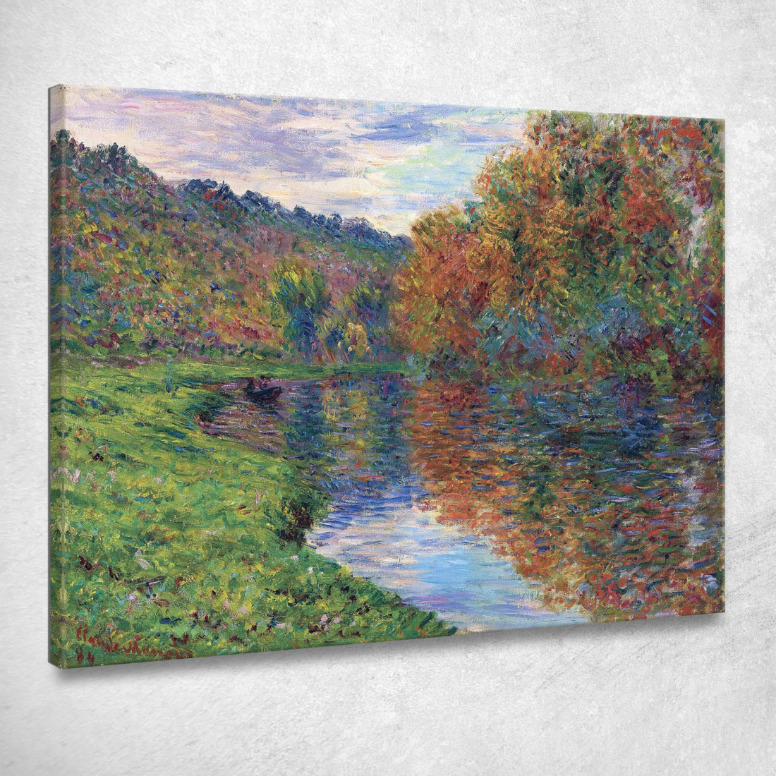 Il Piccolo Braccio Di Jeufosse Autunno 1884 Claude Monet mnt96 quadro stampato su tela Il Piccolo Braccio Di Jeufosse Autunno 1884 Claude Monet mnt96 quadro stampato su tela