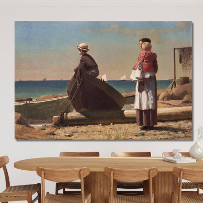Papà Sta Arrivando Winslow Homer quadro stampato su tela