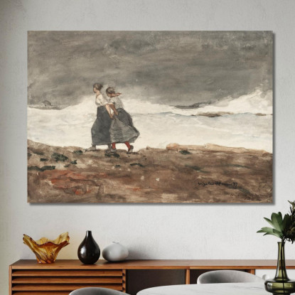 Pericolo Winslow Homer quadro stampato su tela