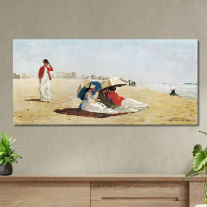 Plage D'East Hampton À Long Island Winslow Homer tableau impression sur toile