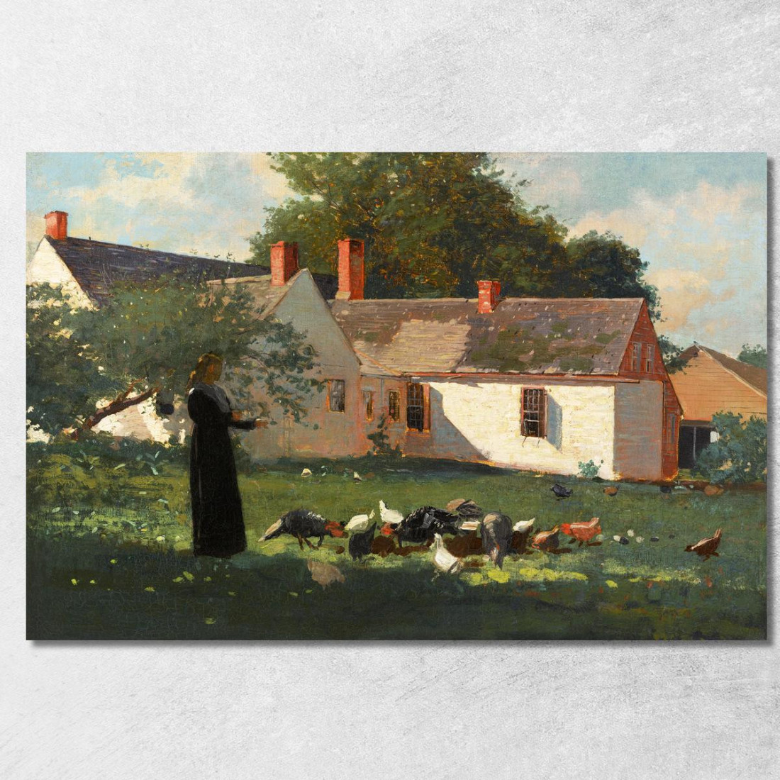 Scena Del Cortile Winslow Homer quadro stampato su tela Scena Del Cortile Winslow Homer quadro stampato su tela