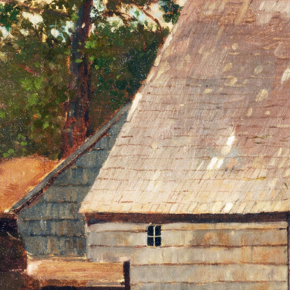 Bauernhof Mit Enten Und Hühnern Winslow Homer drucken auf leinwand