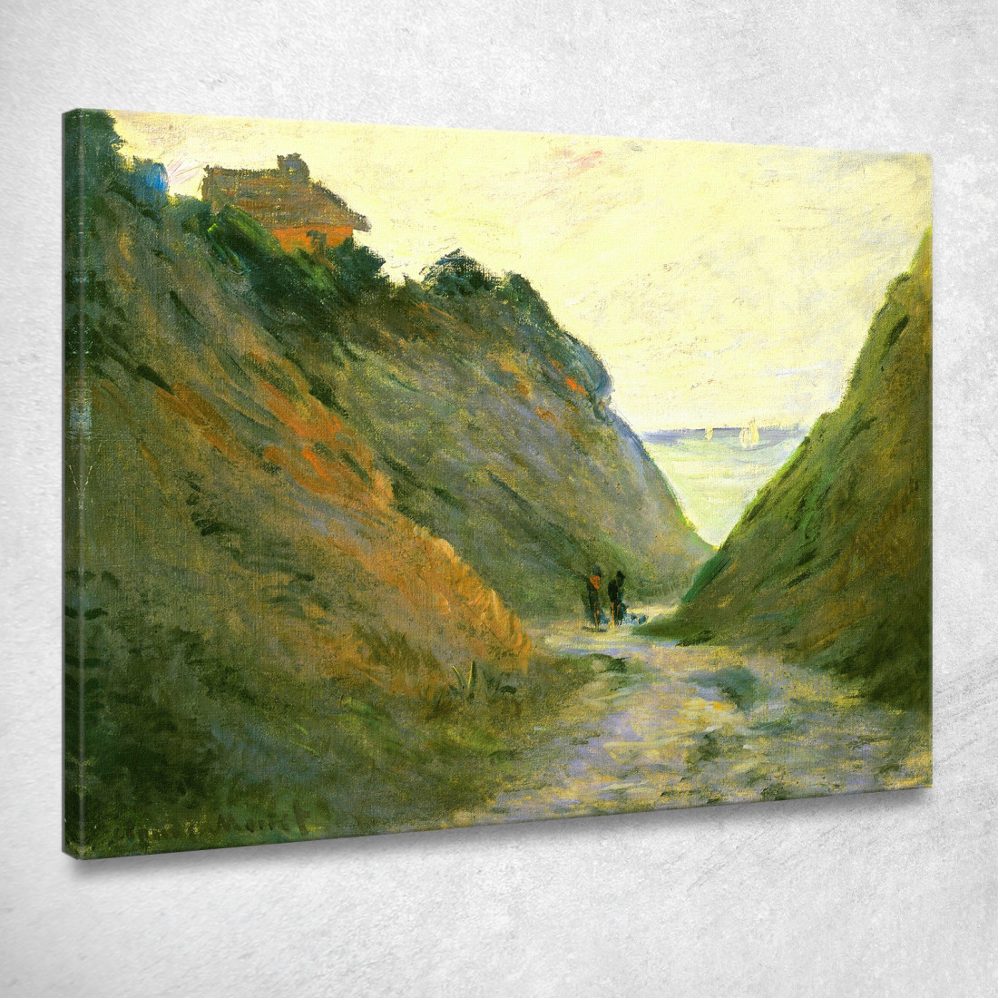 La Strada Sommersa Nella Scogliera A Varangeville 1882 Claude Monet mnt98 quadro stampato su tela La Strada Sommersa Nella Scogliera A Varangeville 1882 Claude Monet mnt98 quadro stampato su tela