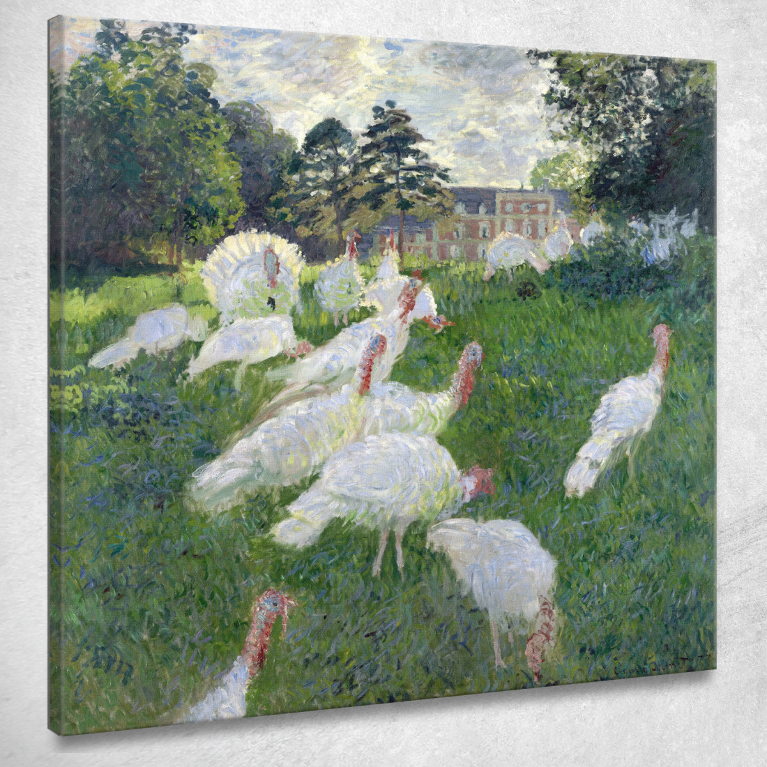 I Tacchini 1876 Claude Monet mnt99 quadro stampato su tela I Tacchini 1876 Claude Monet mnt99 quadro stampato su tela