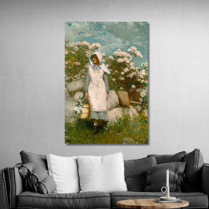 Girl And Laurel Winslow Homer canvas print