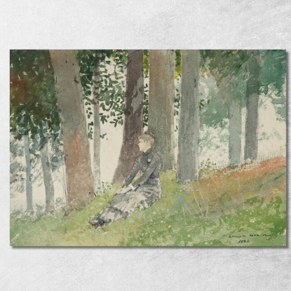 Girl Seated In A Grove Winslow Homer canvas print