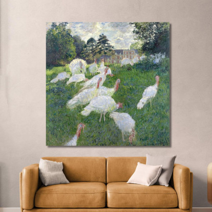 I Tacchini 1876 Claude Monet mnt99 quadro stampato su tela