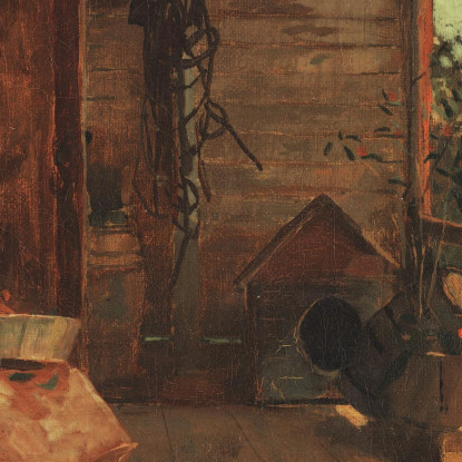 Fille Écossant Des Pois Winslow Homer tableau impression sur toile