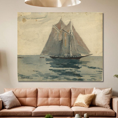 GloucesterﾠGoélette Winslow Homer tableau impression sur toile