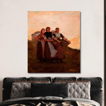 Ascolta! L'Allodola Winslow Homer quadro stampato su tela