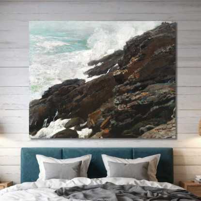 Côte Des Hautes Falaises Du Maine Winslow Homer tableau impression sur toile