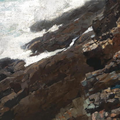 Côte Des Hautes Falaises Du Maine Winslow Homer tableau impression sur toile