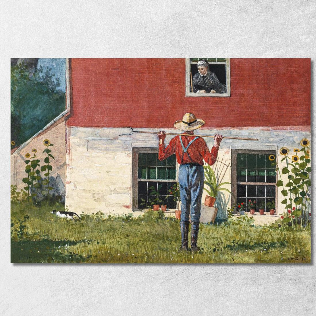 Dans Le Jardin Winslow Homer tableau impression sur toile