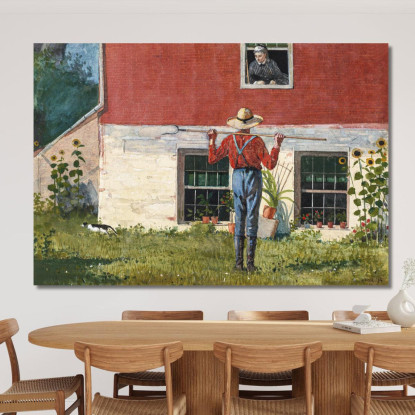 Im Garten Winslow Homer drucken auf leinwand