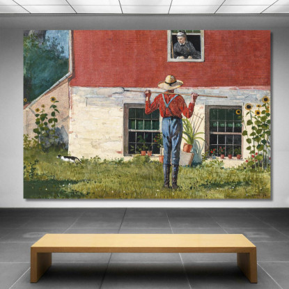 Im Garten Winslow Homer drucken auf leinwand