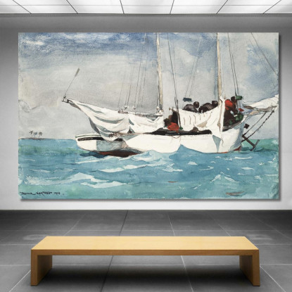 Key West Hauling Anchor Winslow Homer canvas print