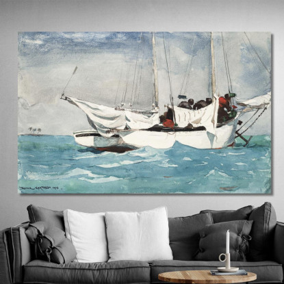 Key West Hauling Anchor Winslow Homer canvas print