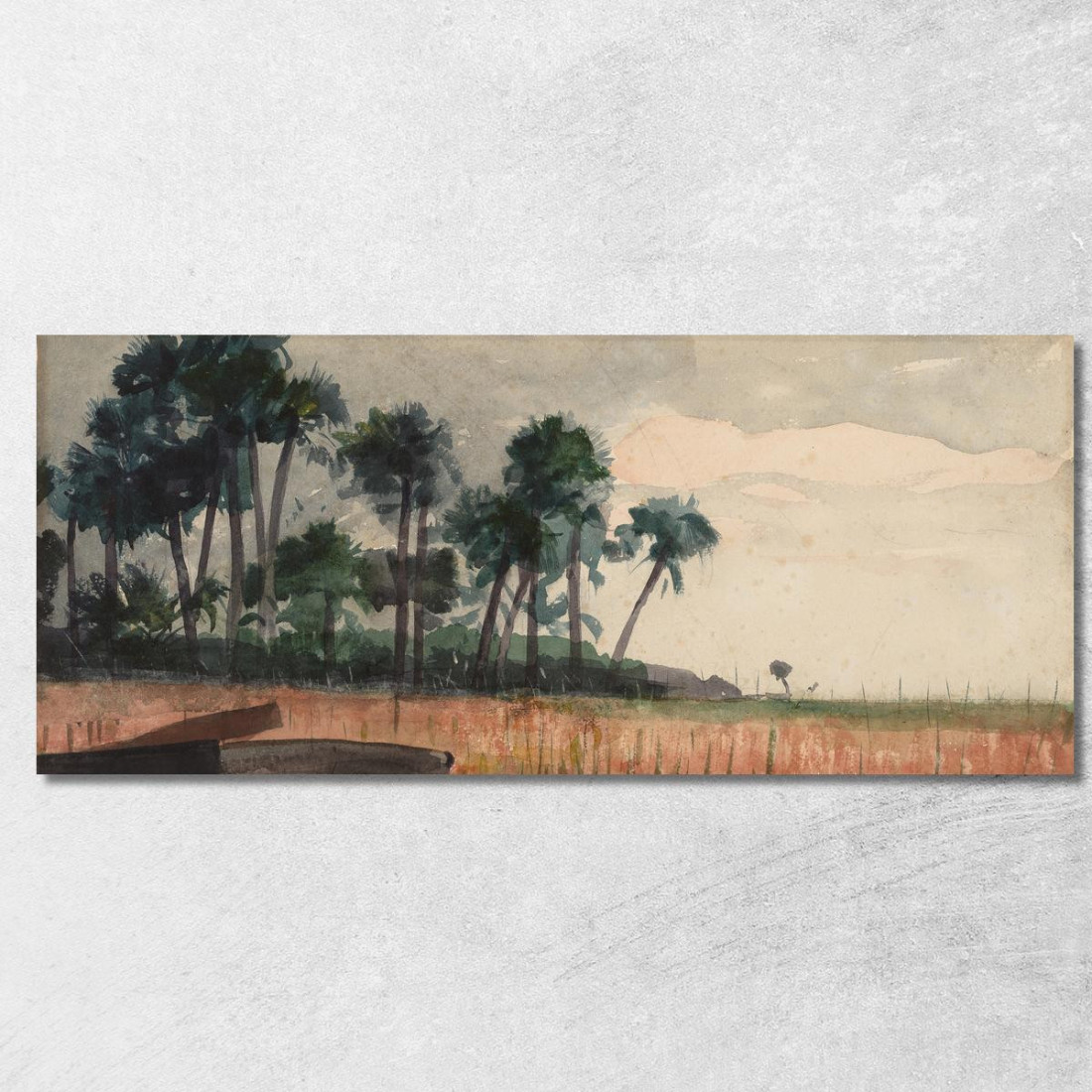 Palmiers Rouges Winslow Homer tableau impression sur toile Palmiers Rouges Winslow Homer tableau impression sur toile