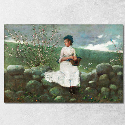 Fiori Di Pesco Winslow Homer quadro stampato su tela