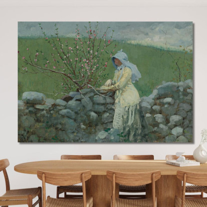 Fiori Di Pesco Winslow Homer quadro stampato su tela