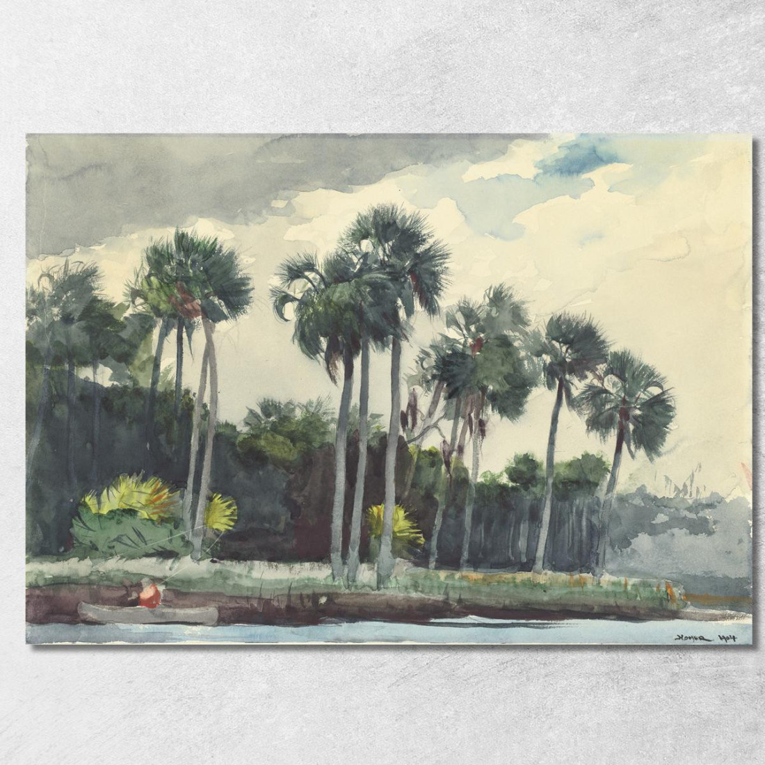 Camicia Rossa Homosassa Florida Winslow Homer quadro stampato su tela Camicia Rossa Homosassa Florida Winslow Homer quadro stampato su tela